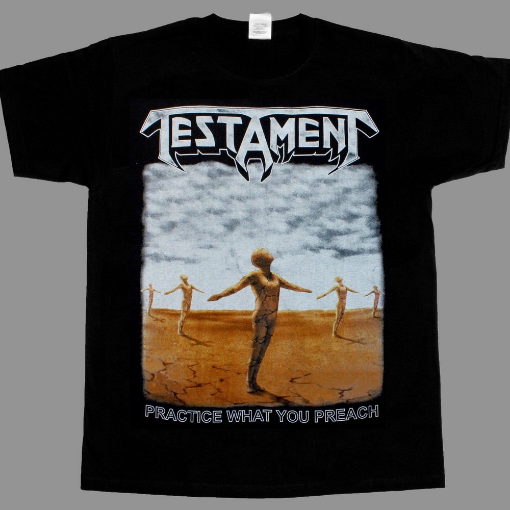 Testament Practice What You Preach 89 Punk Short Long Sleeve New Black Summer Style T Shirt