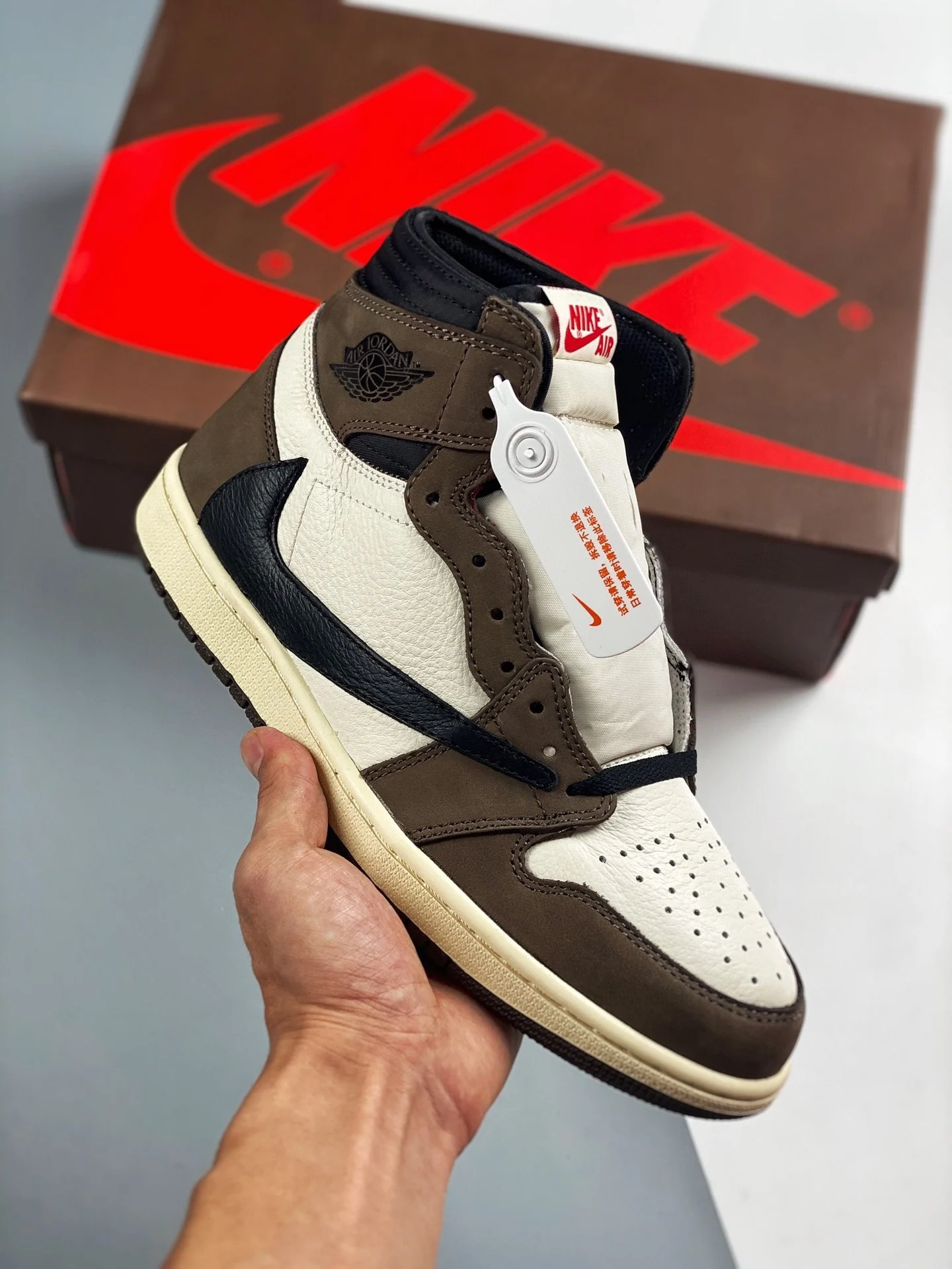 Travis Scott x Air Jordan 1 High OG Backwards Swoosh Mocha