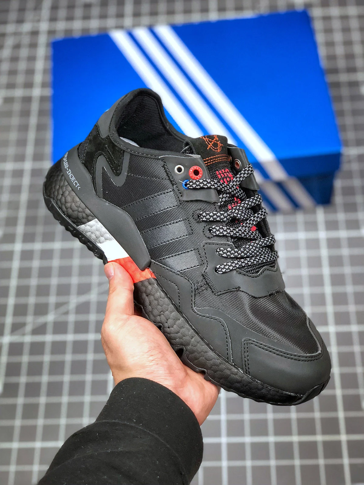 Adidas Nite Jogger Core Black Core Black-Silver Metallic For Sale