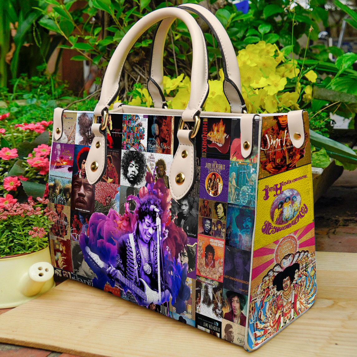 Jimi Hendrix Lover Women Leather Hand Bag