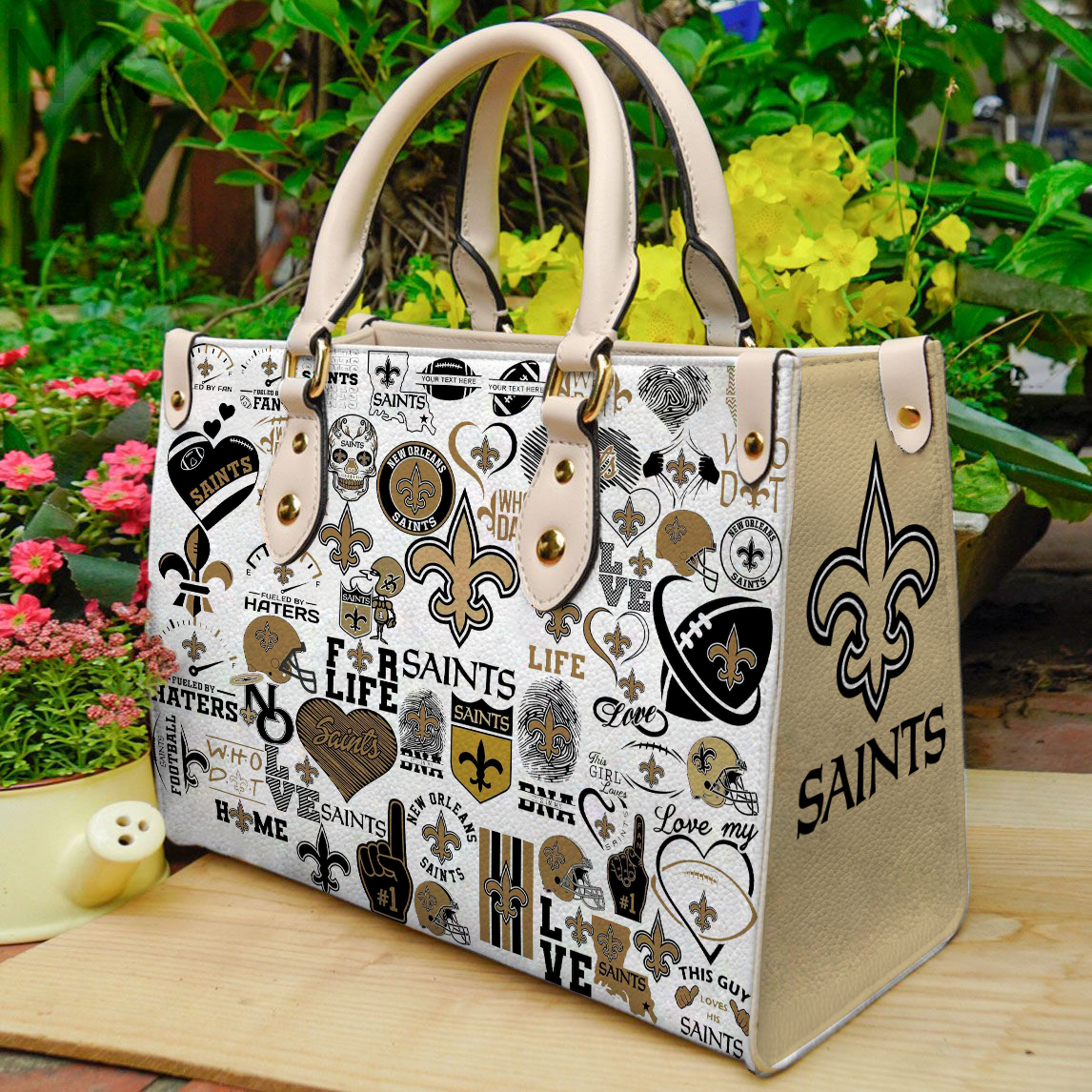 New Orleans Saints Women Leather Hand Bag