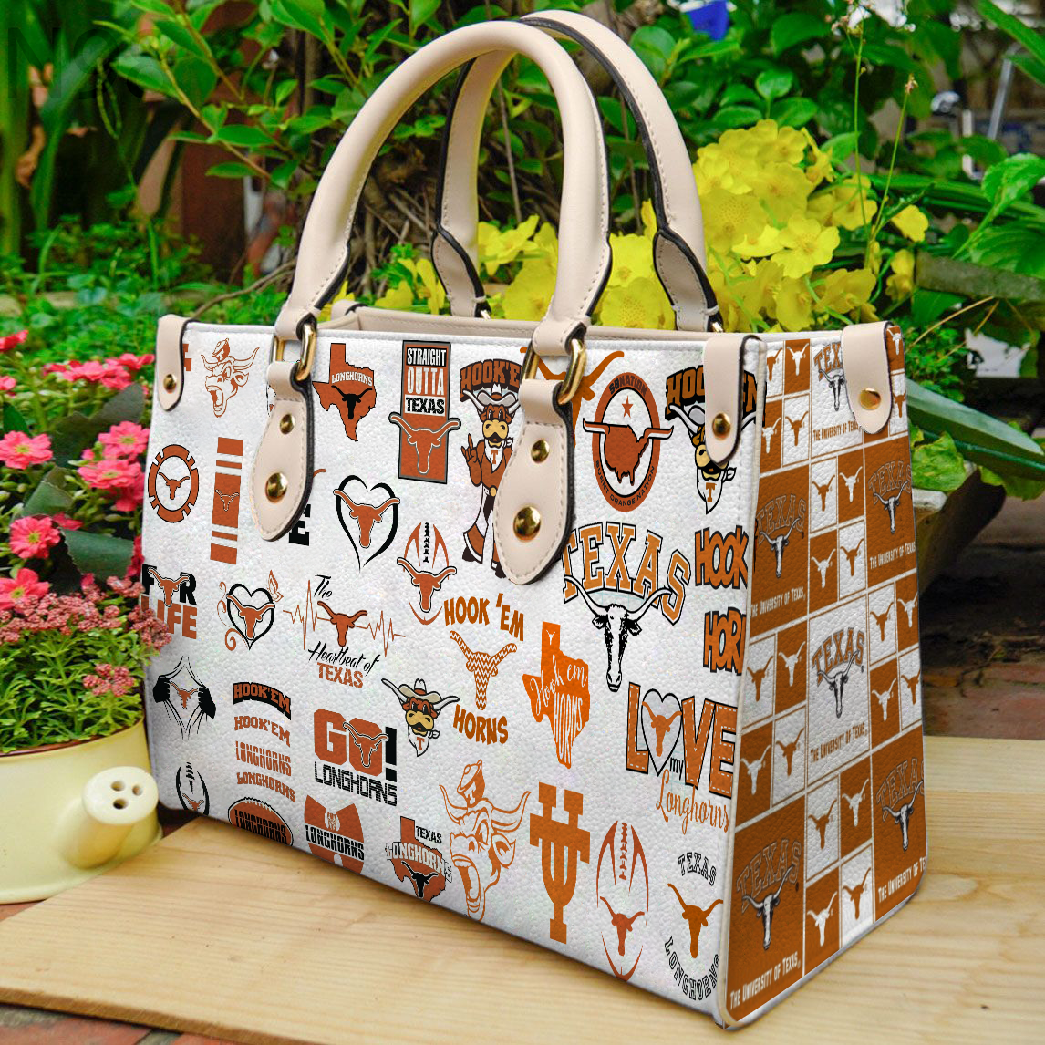 Texas Longhorns Women Leather Hand Bag