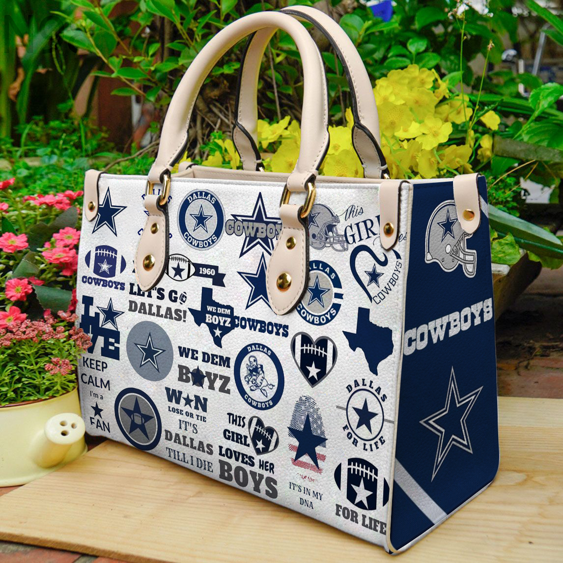 Dallas CowBoys Women Leather Hand Bag