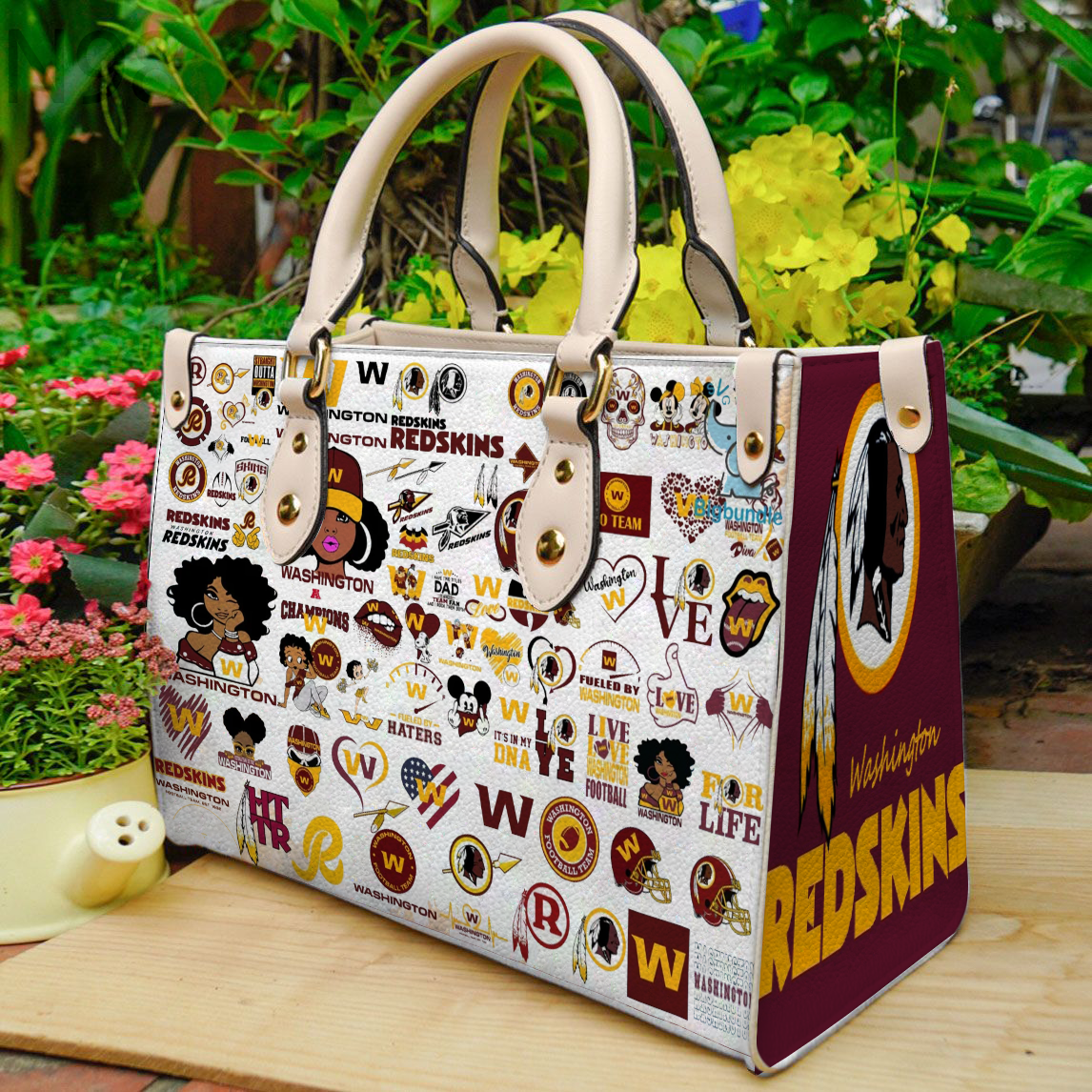 Washington Redskins Women Leather Hand Bag