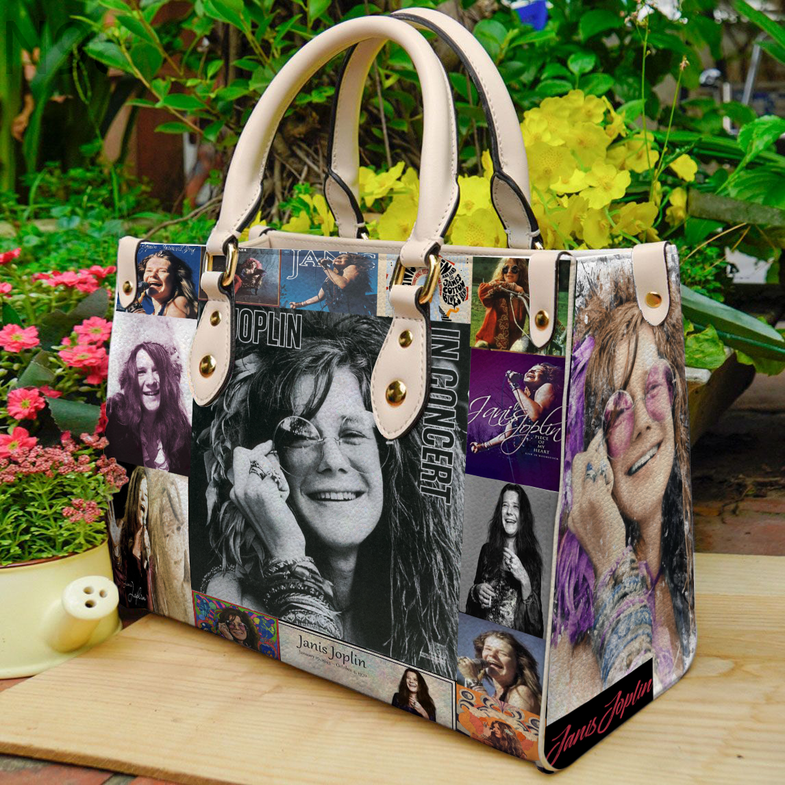 Janis Joplin Women Leather Hand Bag