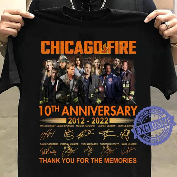 Chicago Fire Th Anniversary - Thank You For The Memories Signatures Essential Type 870 T Shirt