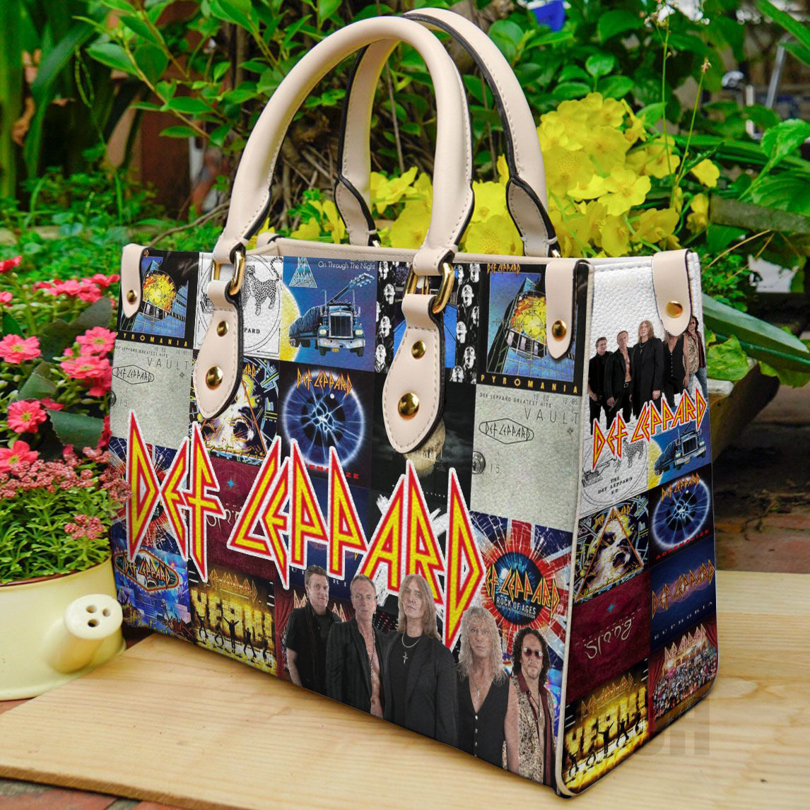 Def Leppard Lover Women Leather Hand Bag