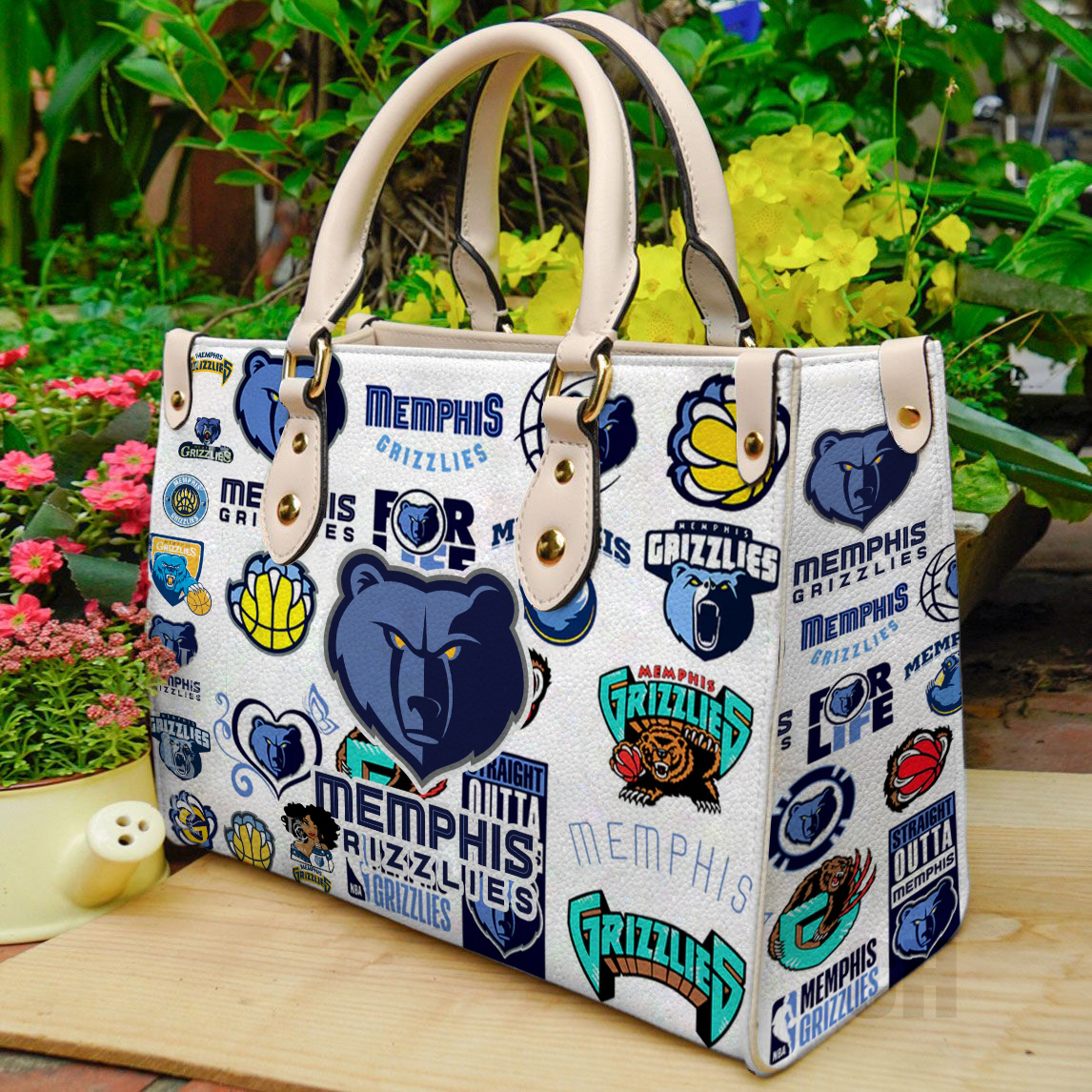 Memphis Grizzlies Women Leather Hand Bag