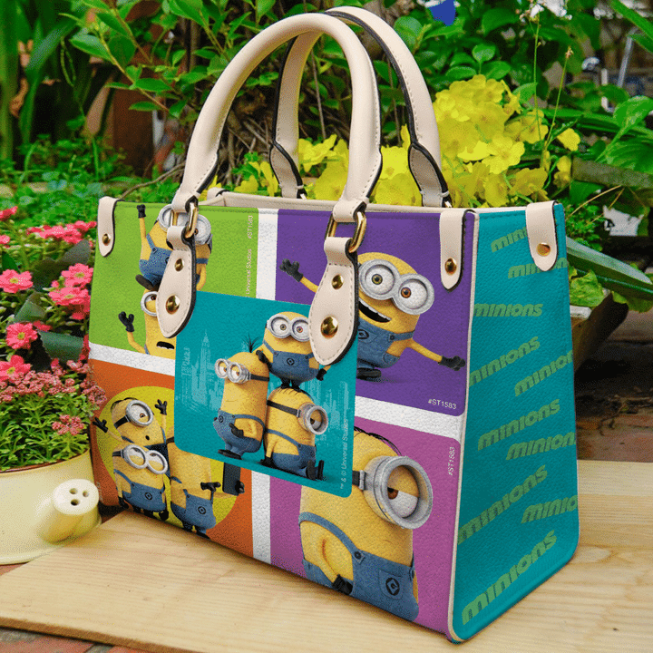 Minions Love Women Leather Hand Bag