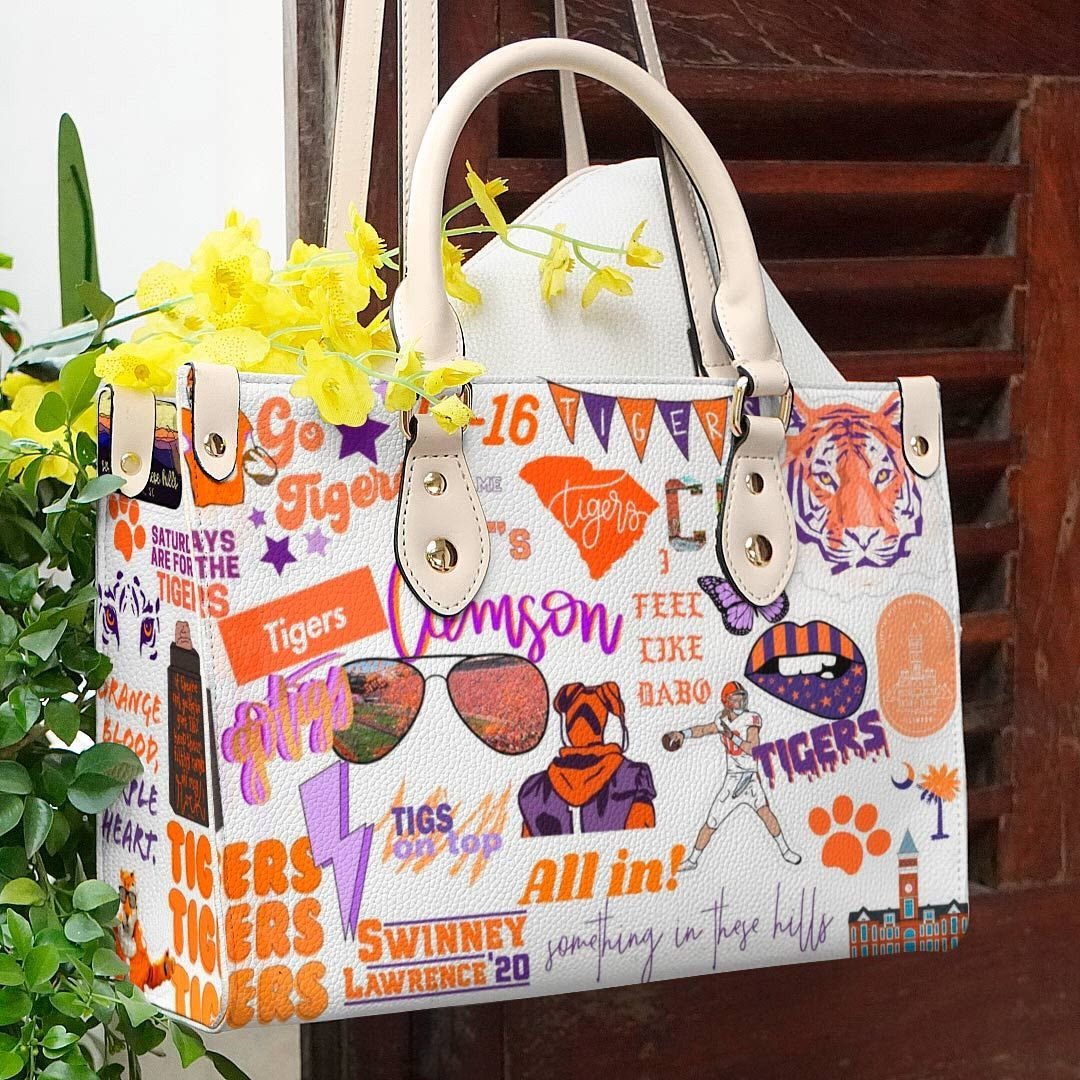 The Ultimate Clemson Tiger Women Leather Hand Bag