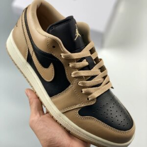 Air Jordan 1 Low Vachetta Tan Desert Sail Black DC0774-201 For Sale