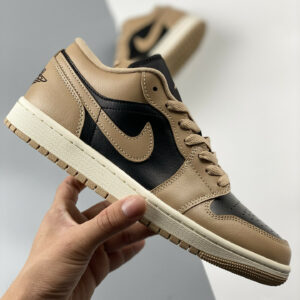 Air Jordan 1 Low Vachetta Tan Desert Sail Black DC0774-201 For Sale