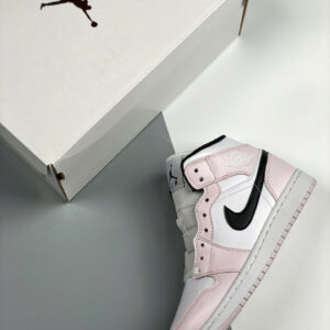 Air Jordan 1 Mid Barely Rose White Pink Black For Sale