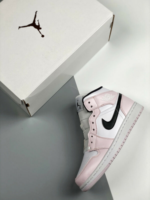 Air Jordan 1 Mid Barely Rose White Pink Black For Sale