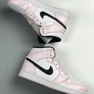 Air Jordan 1 Mid Barely Rose White Pink Black For Sale