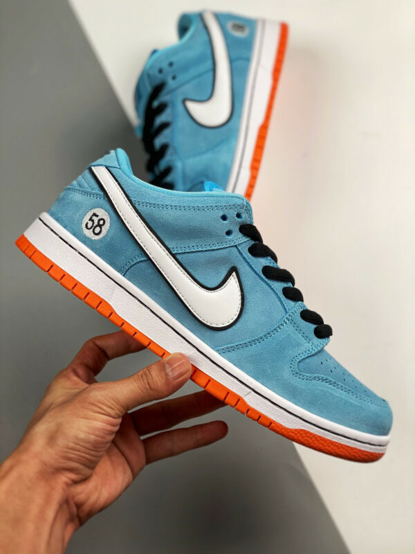 Nike SB Dunk Low Pro Club 58 Blue Chill Safety Orange Black White For Sale