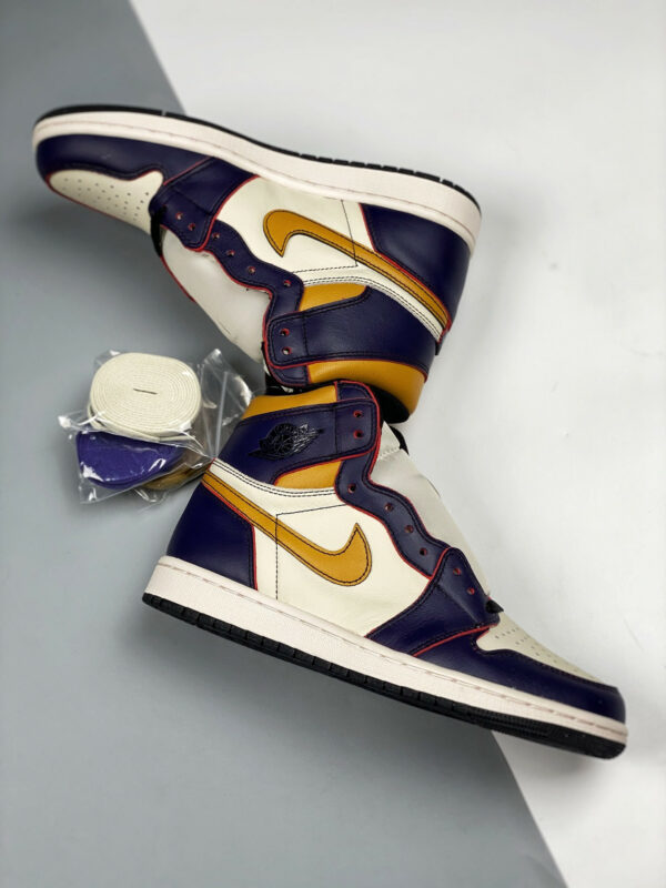 Nike SB x Air Jordan 1 High OG Lakers Court Purple Sail For Sale